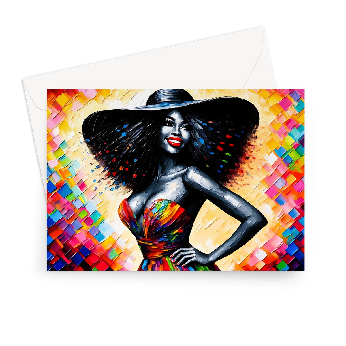 Black Woman Art Print Greeting Card