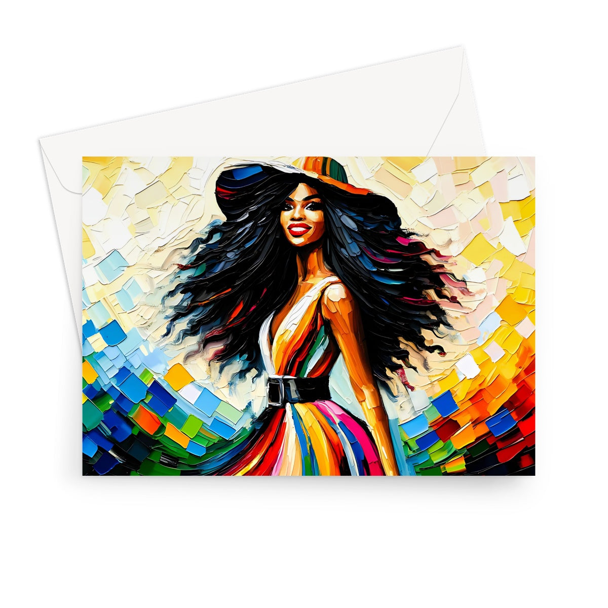 Black Woman Art Print Greeting Card