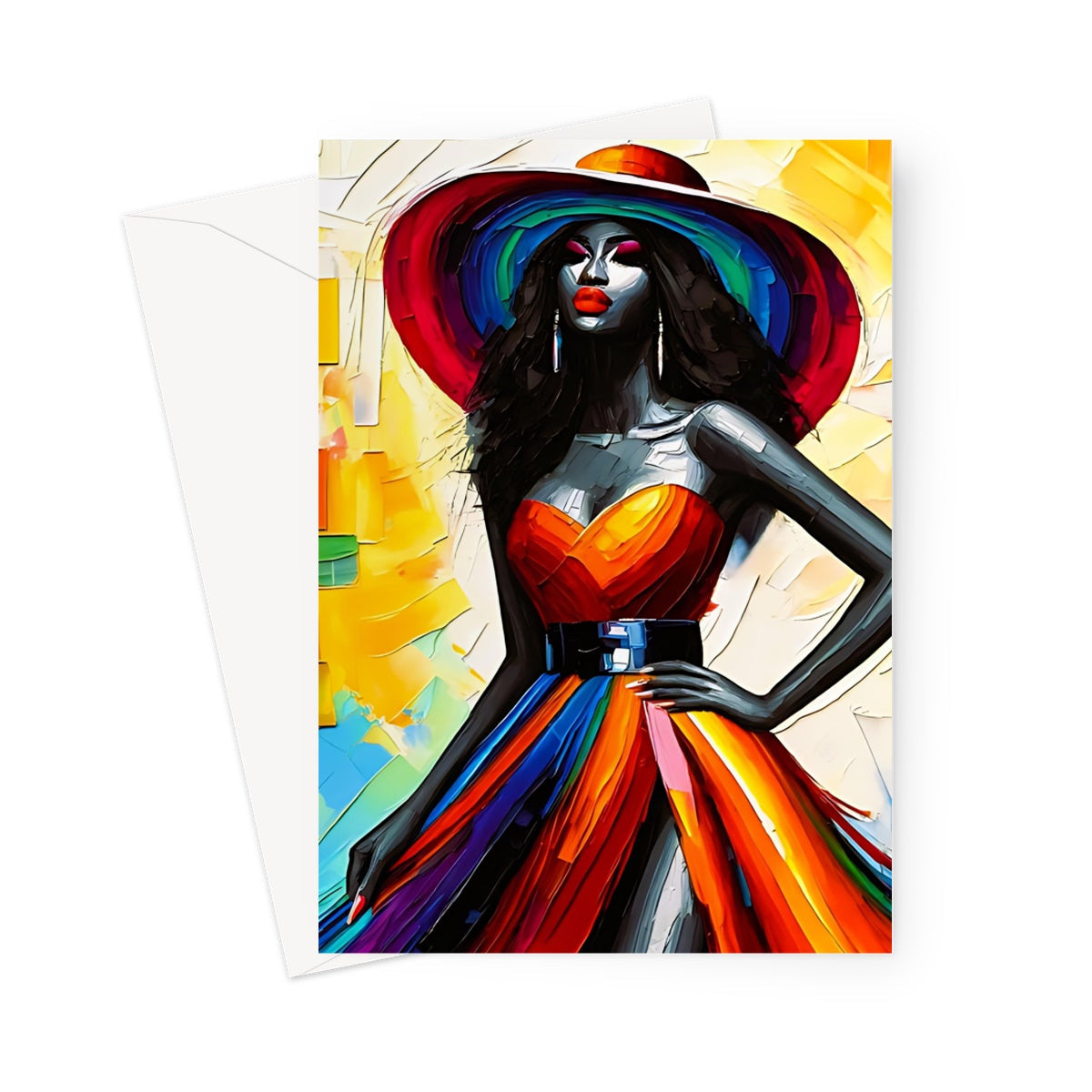 Black Woman Art Print Greeting Card