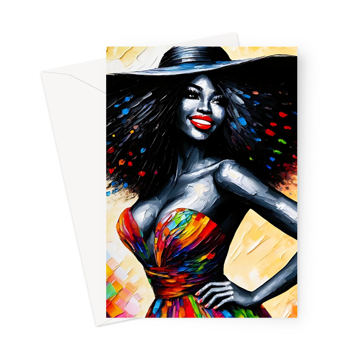 Black Woman Art Print Greeting Card