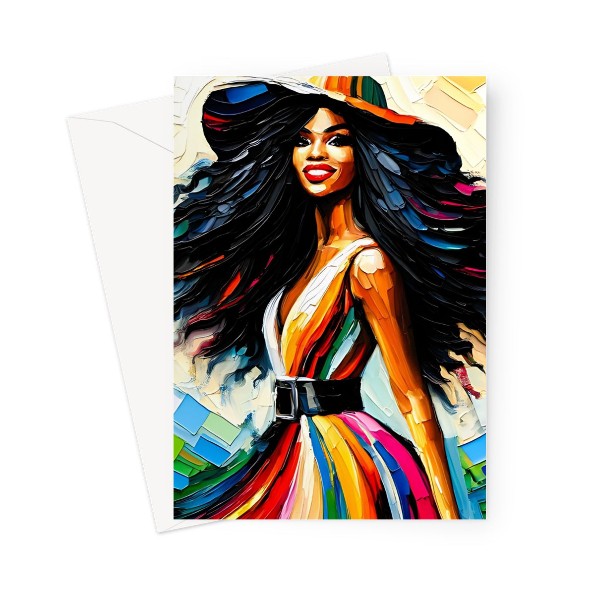 Black Woman Art Print Greeting Card