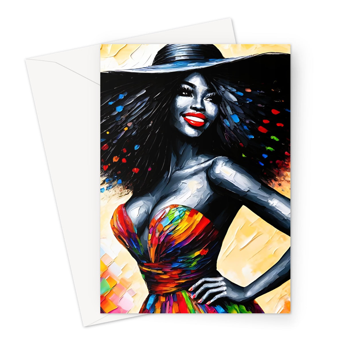 Black Woman Art Print Greeting Card