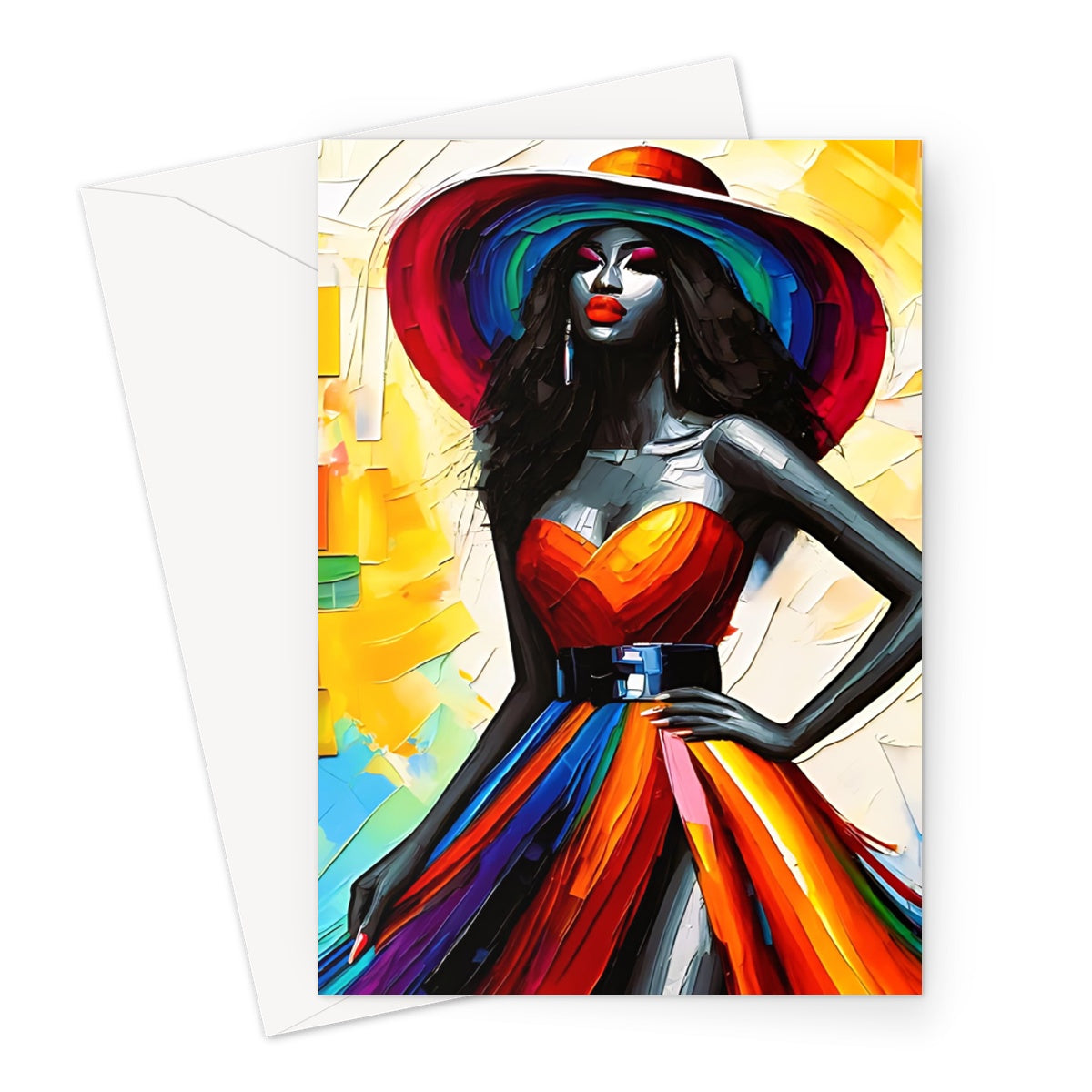 Black Woman Art Print Greeting Card