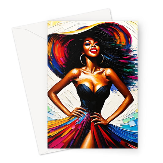 Black Woman Art Print Greeting Card