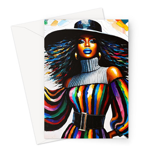 Black Woman Art Print Greeting Card