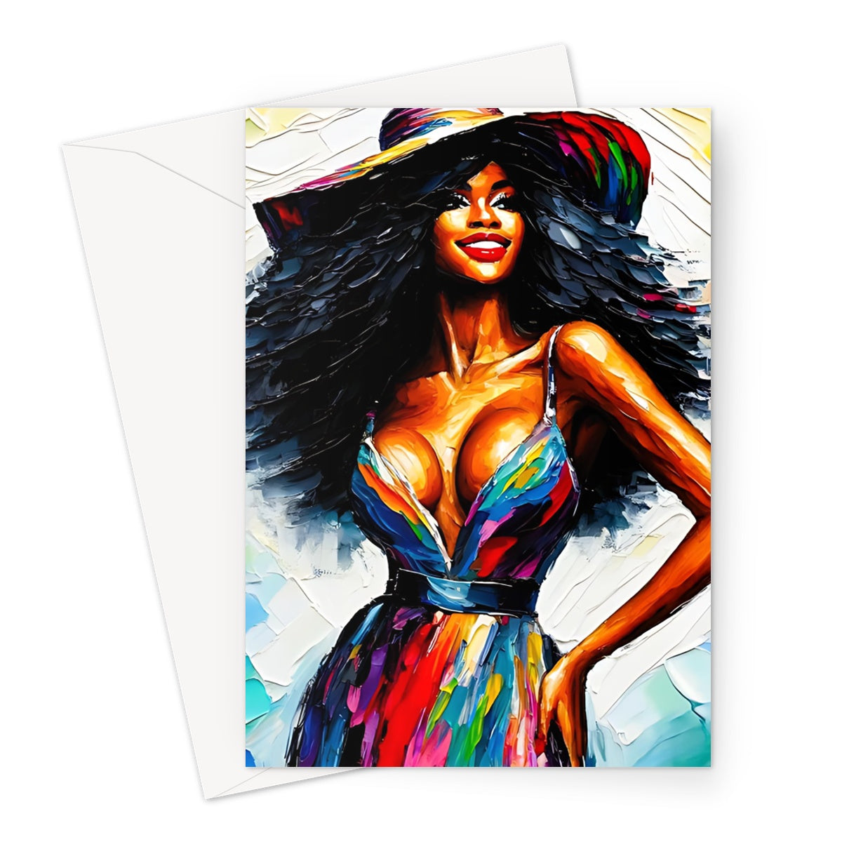 Black Woman Art Print Greeting Card