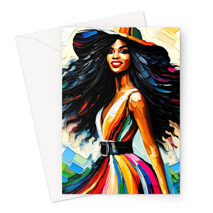 Black Woman Art Print Greeting Card