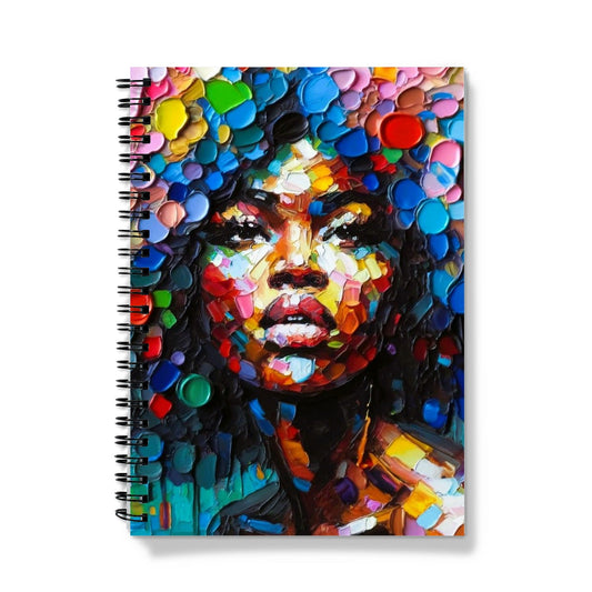 Black Woman Artwork Impasto Notebook