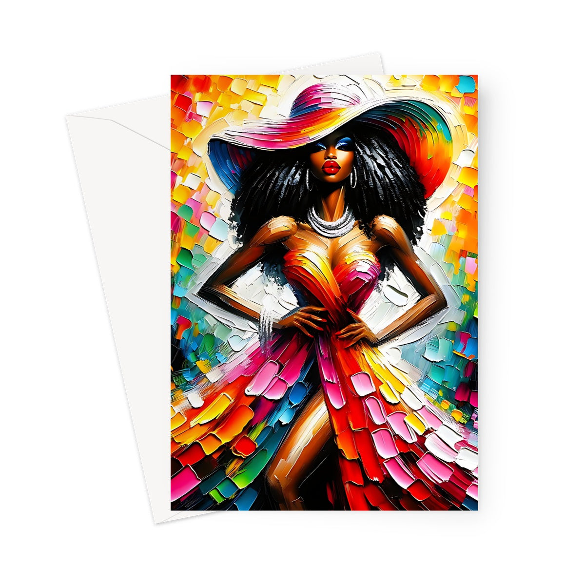 Black Woman Artwork XI Greeting Card