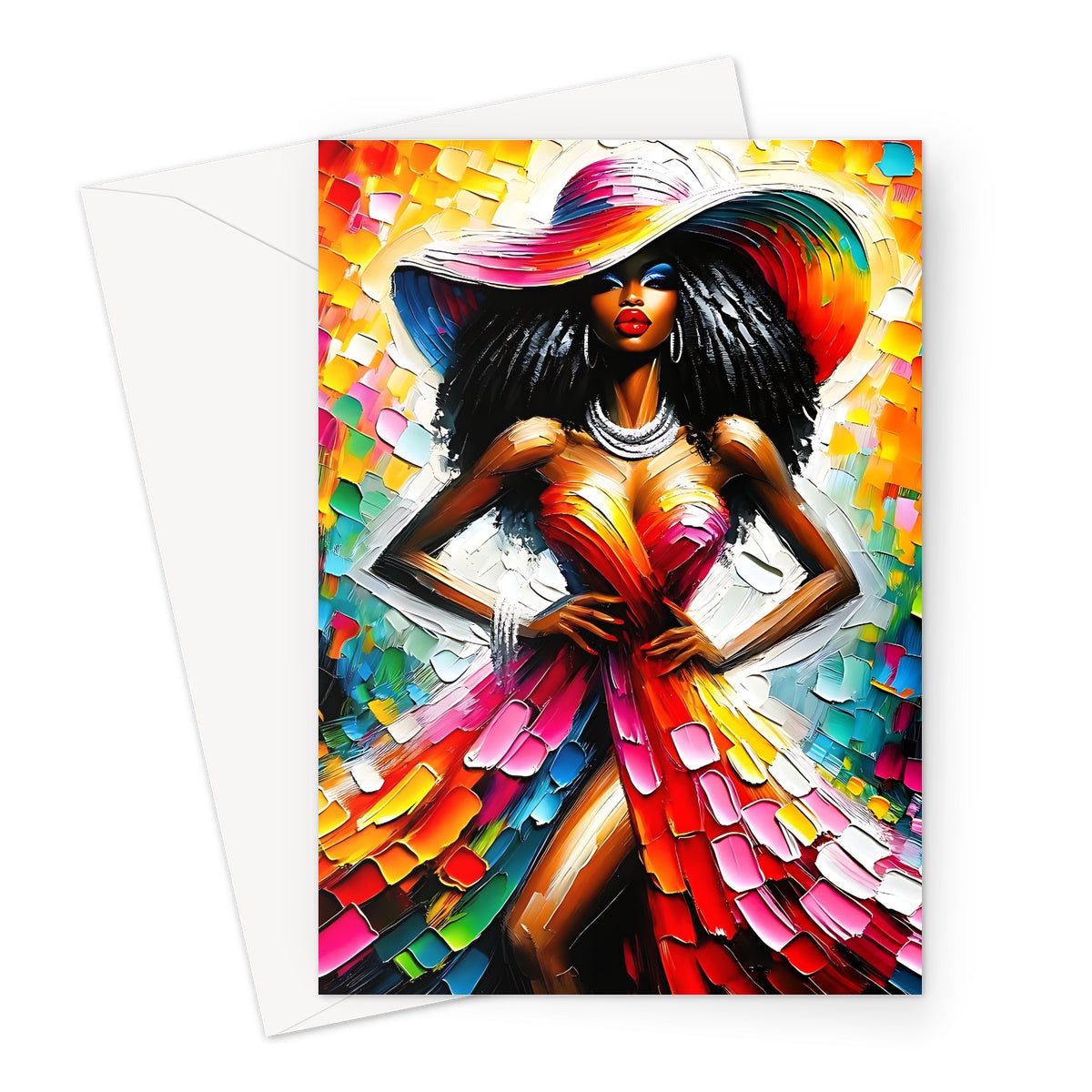 Black Woman Artwork XI Greeting Card