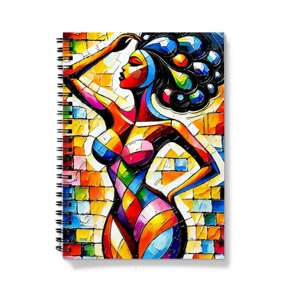 Black Women Art Cubism Notebook