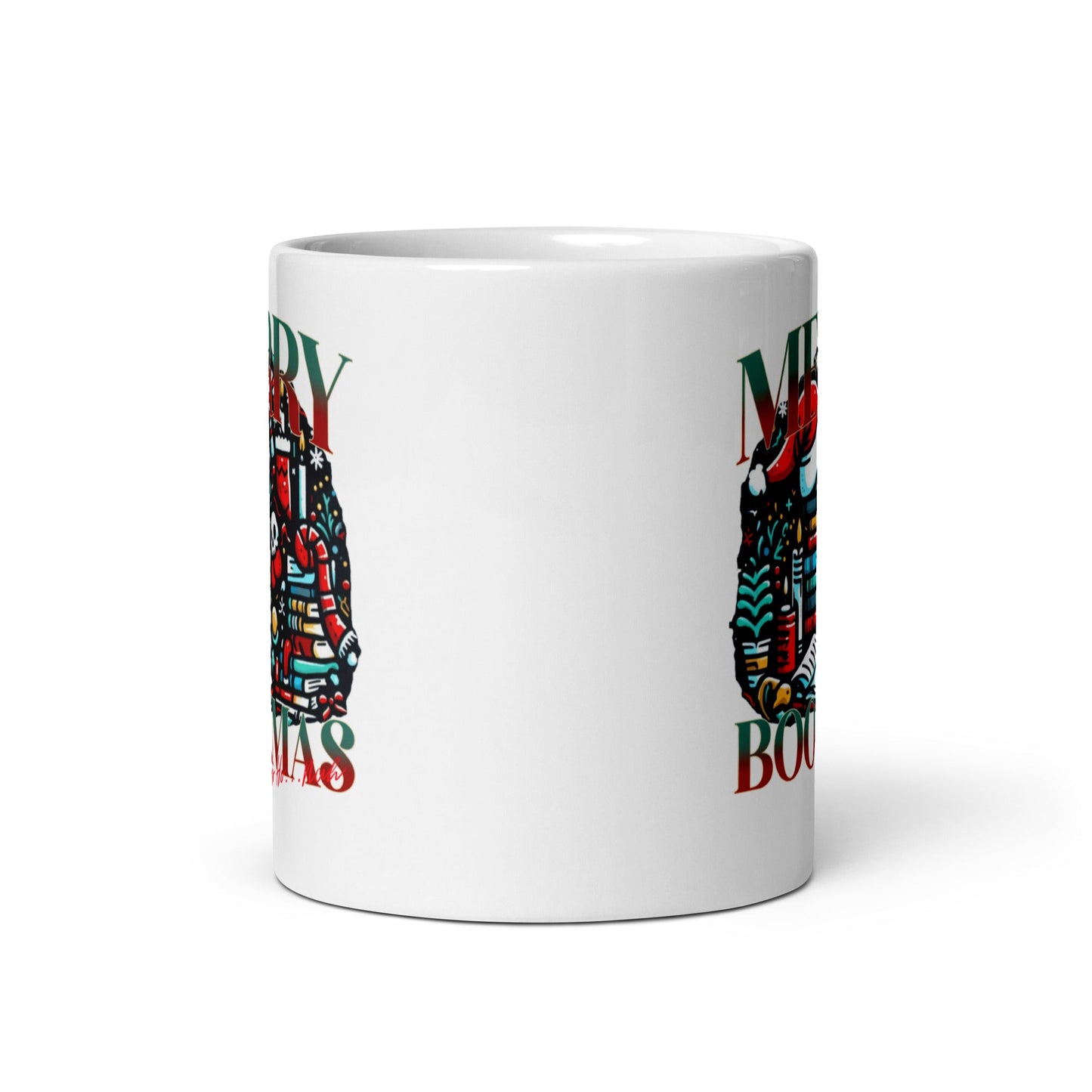 Bookmas White Glossy Ceramic Mug