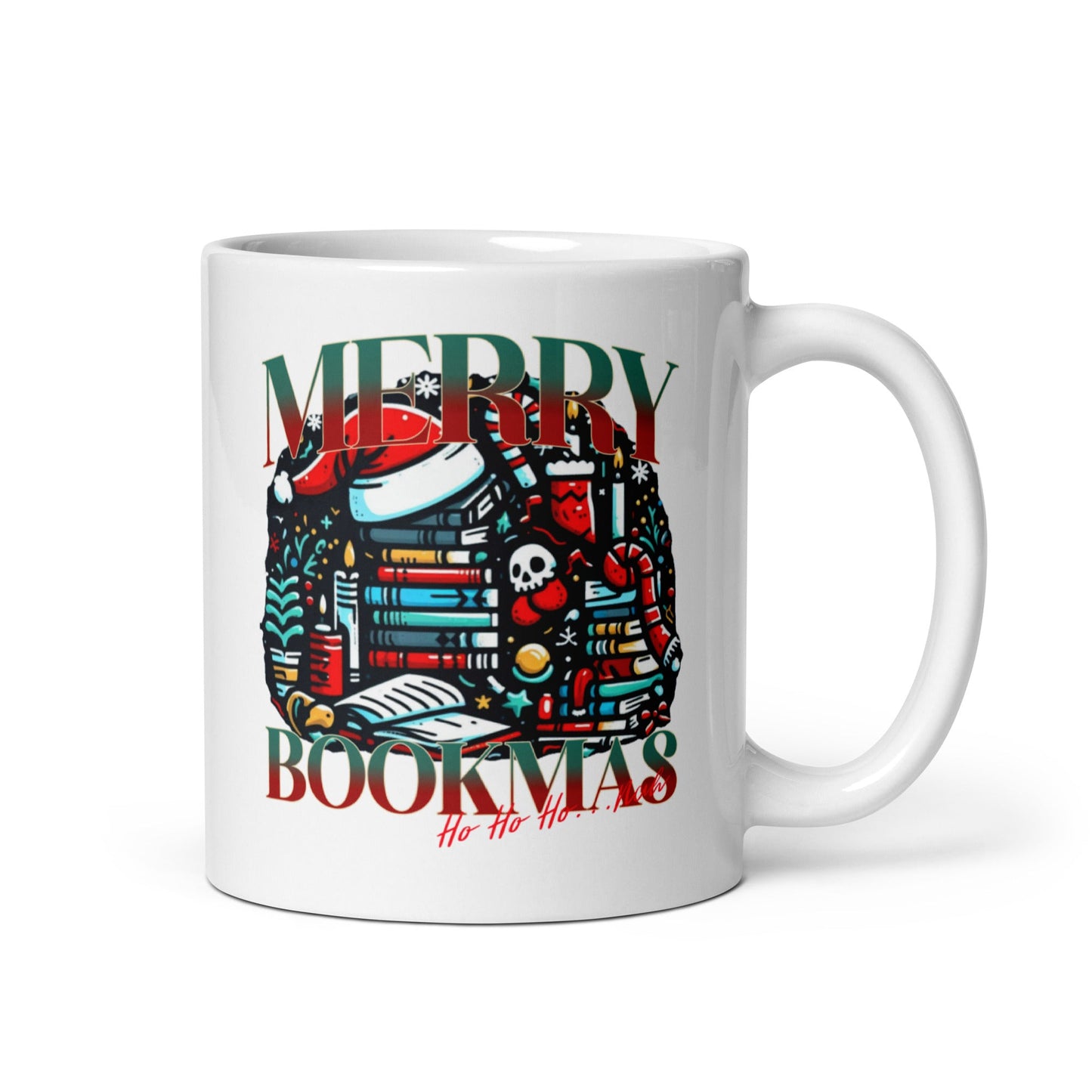 Bookmas White Glossy Ceramic Mug