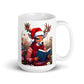 Bookworm Christmas White Glossy Mug