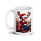 Bookworm Christmas White Glossy Mug