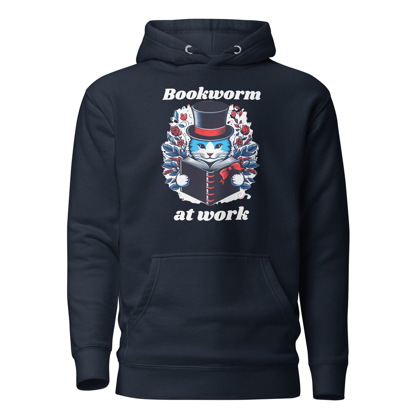 Bookworm at Work Cat Unisex Hoodie