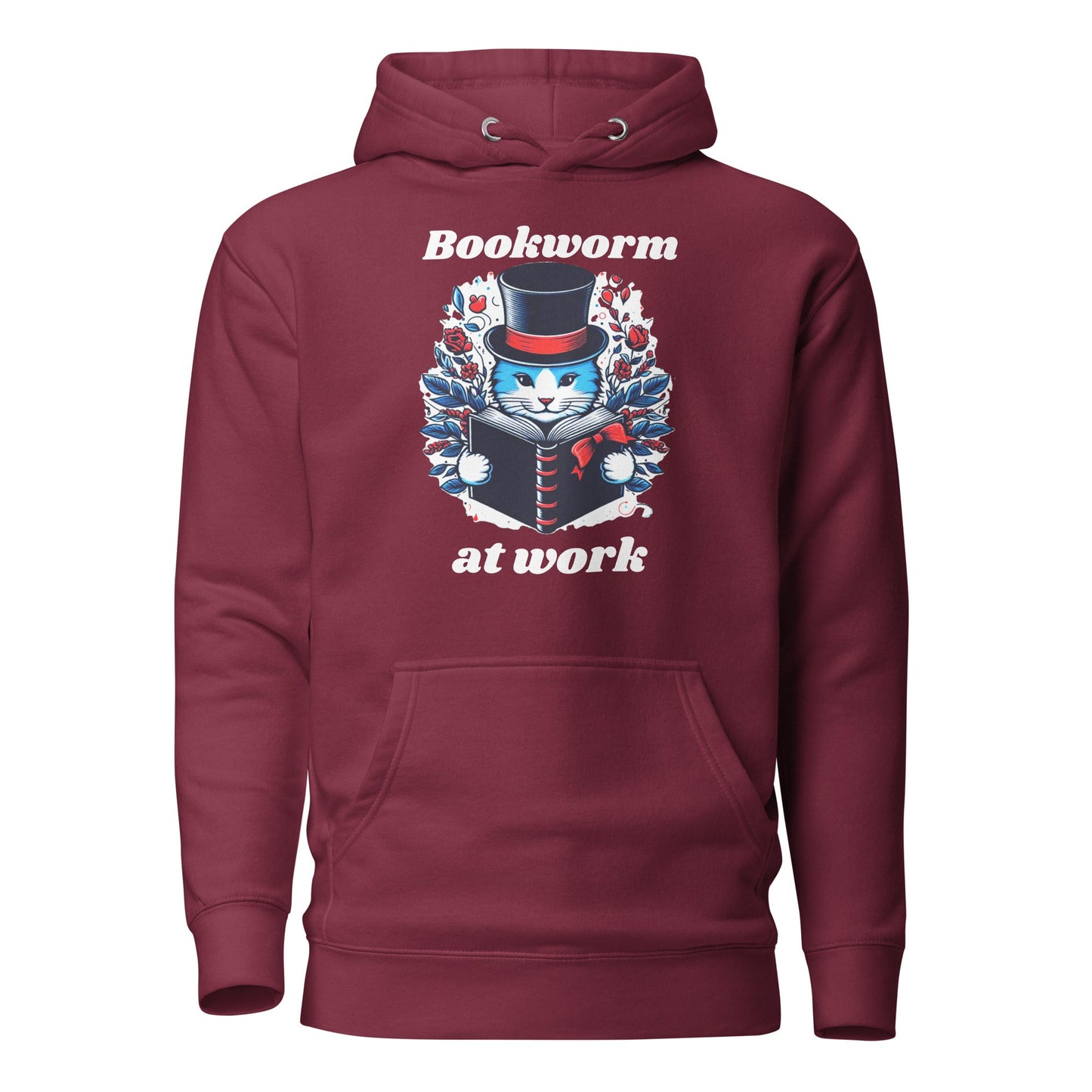 Bookworm at Work Cat Unisex Hoodie