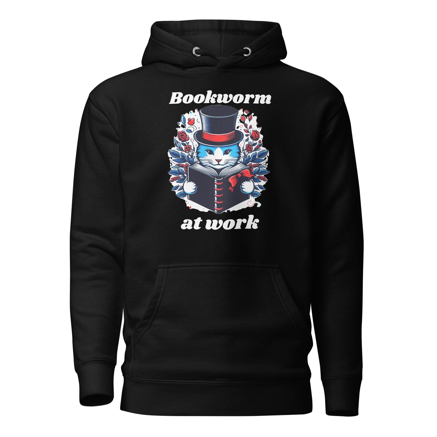 Bookworm at Work Cat Unisex Hoodie