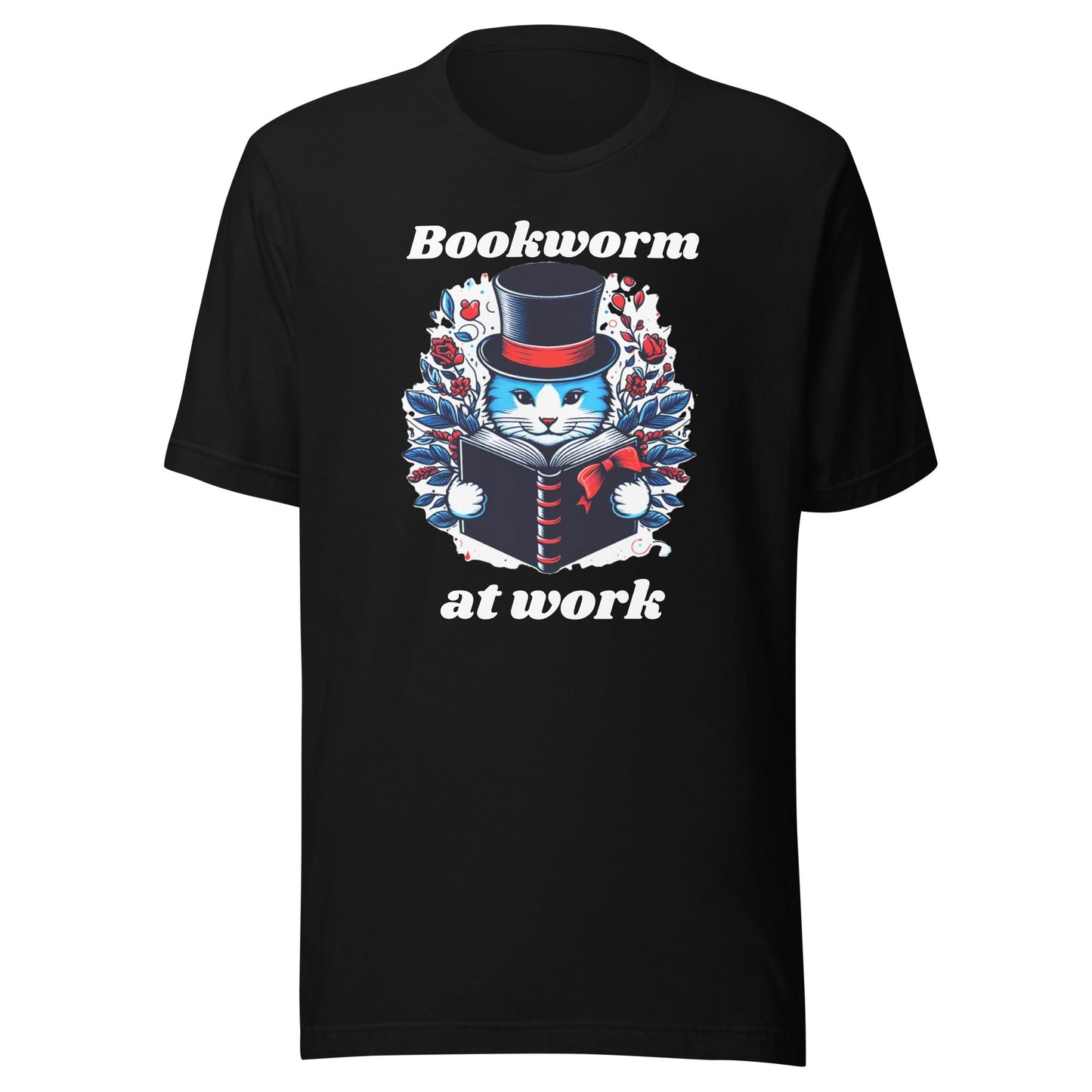 Bookworm at Work Cat Unisex T-shirt