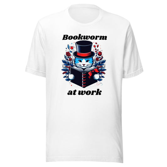 Bookworm at Work Cat Unisex T-shirt