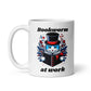 Bookworm at Work Cat White Glossy Mug