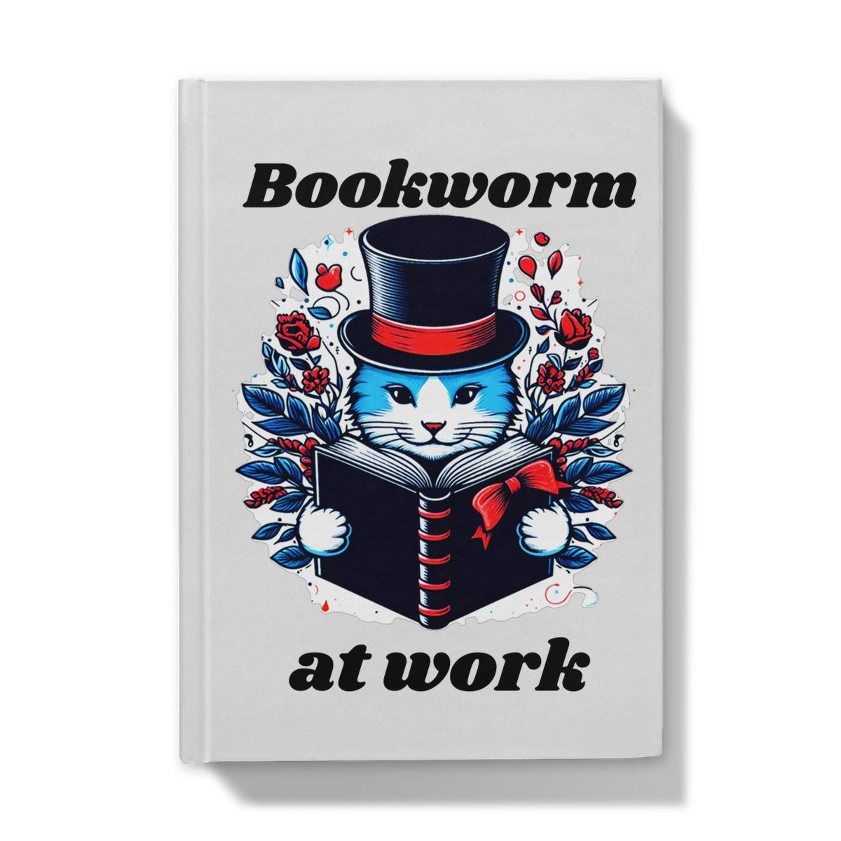 Bookworm at Work Reading Cat Hardback Journal