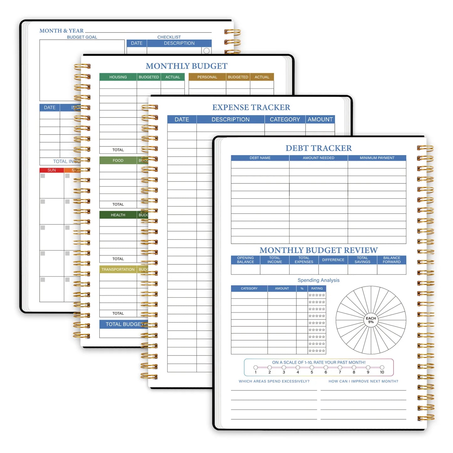 Budget Planner A5 Undated Notebook