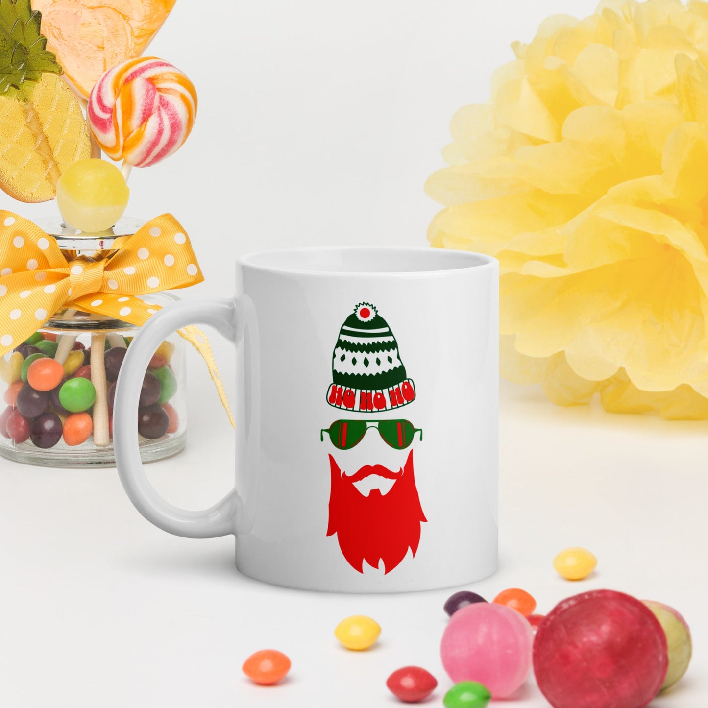 Christmas Ho Ho Ho White Glossy Mug