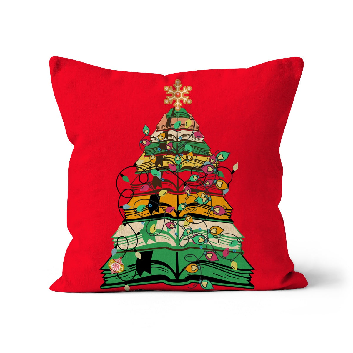 Christmas Tree Bookish Cushion