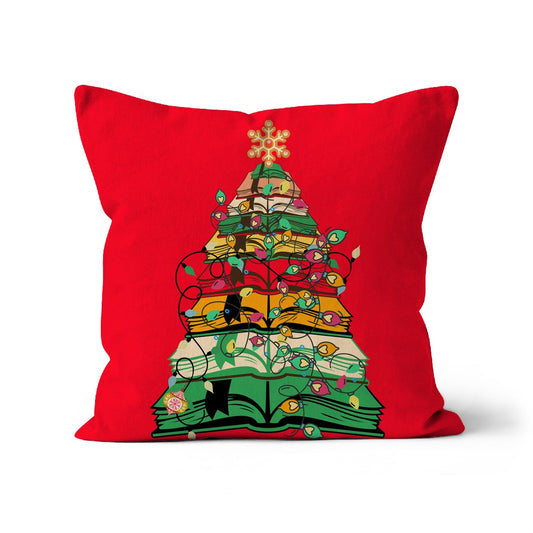 Christmas Tree Bookish Cushion
