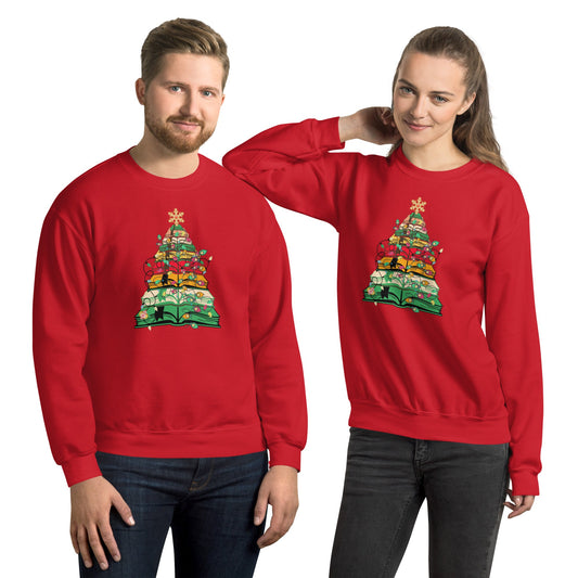 Christmas Tree Bookish Unisex Sweatshirt