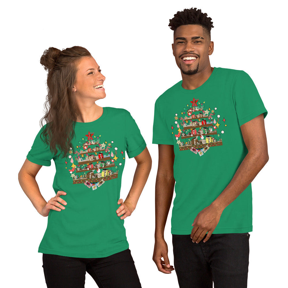 Christmas Tree Booklovers Unisex T-shirt