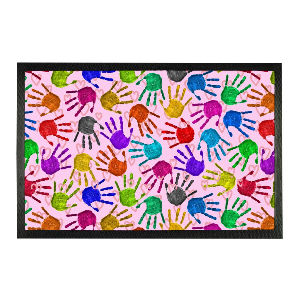 Colourful Hands Door Mat.