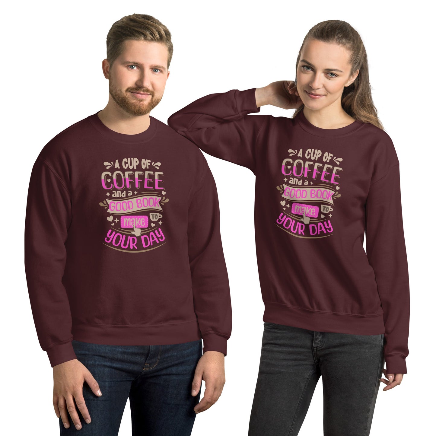 Cup of Coffee & A Good Book Unisex Sweatshirt