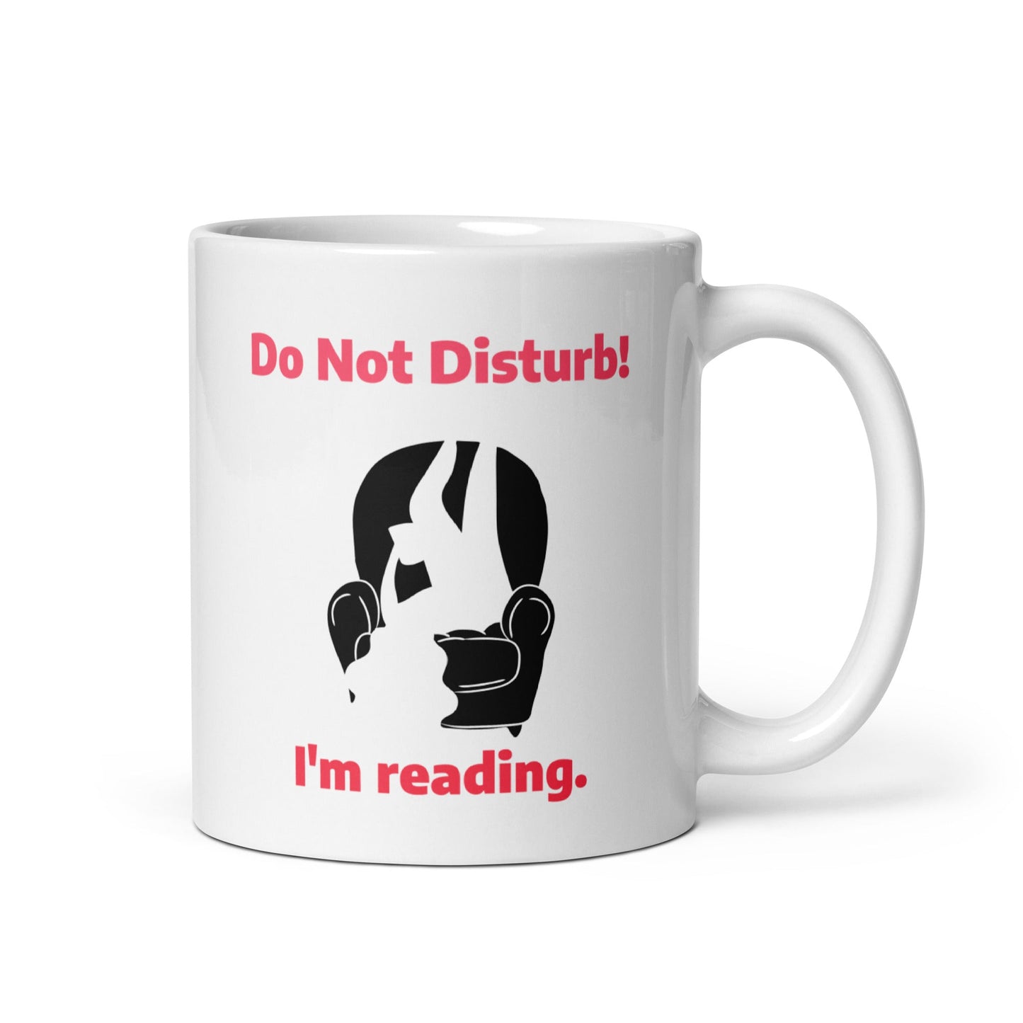 Do Not Disturb I'm Reading White Glossy Mug