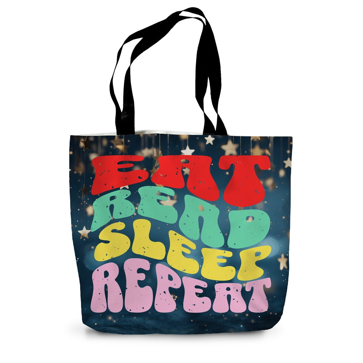 Eat Read Sleep Repeat Canvas Tote Bag