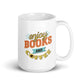 Enjoy Books and Coffee White Glossy Mug