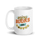 Enjoy Books and Coffee White Glossy Mug