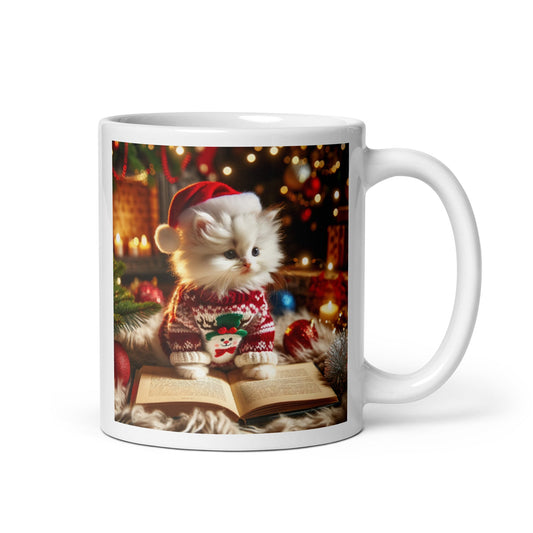 Fluffy Cat Book Lover Mug