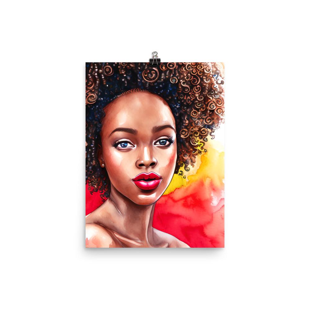 Goddess Curls Unframed Matte Print