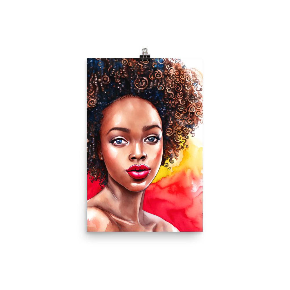 Goddess Curls Unframed Matte Print