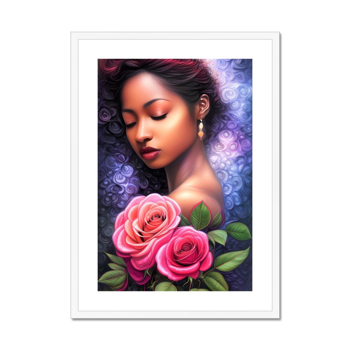 Goddess Floral Framed & Mounted Print