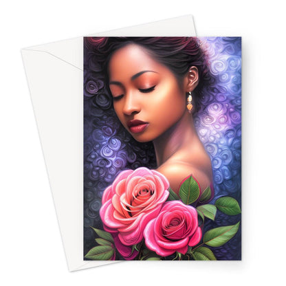 Goddess Floral Greeting Card