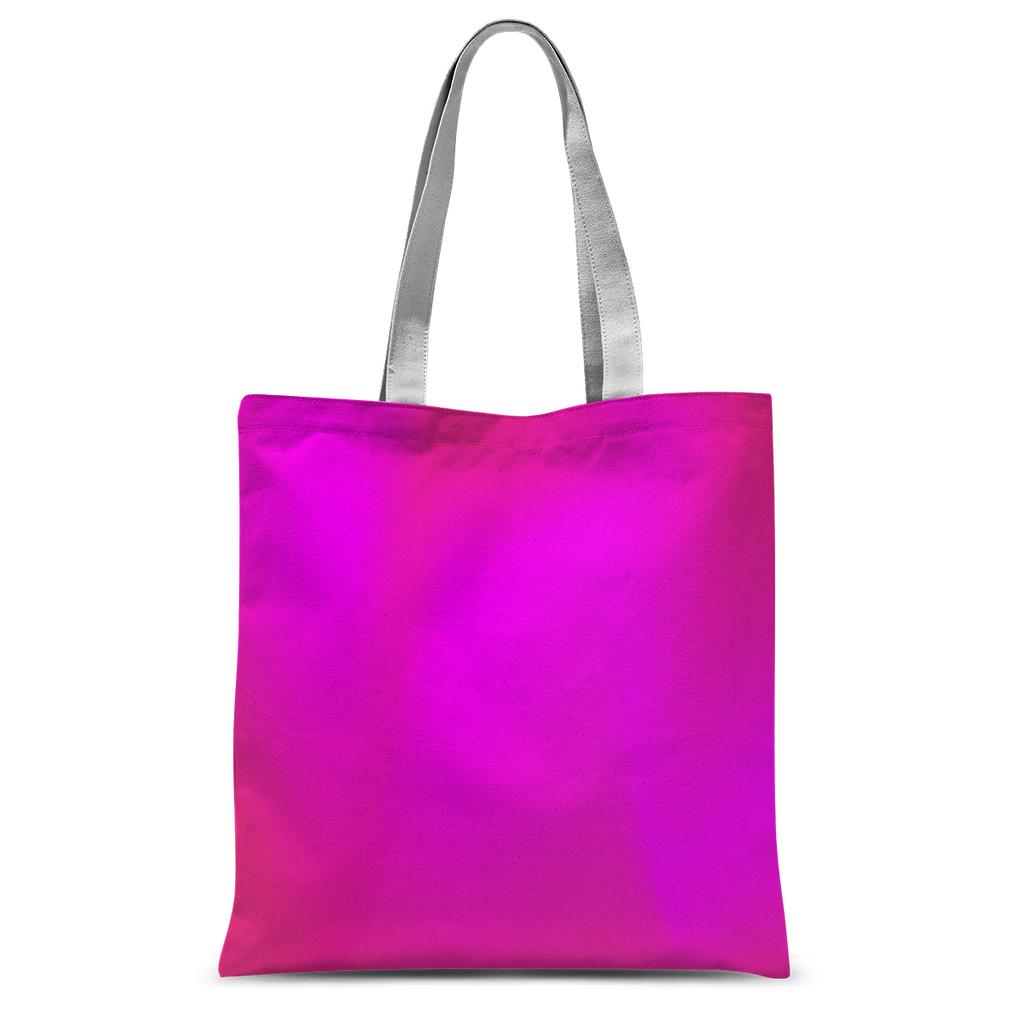 Hot Pink Floral Flower Tote Bag.