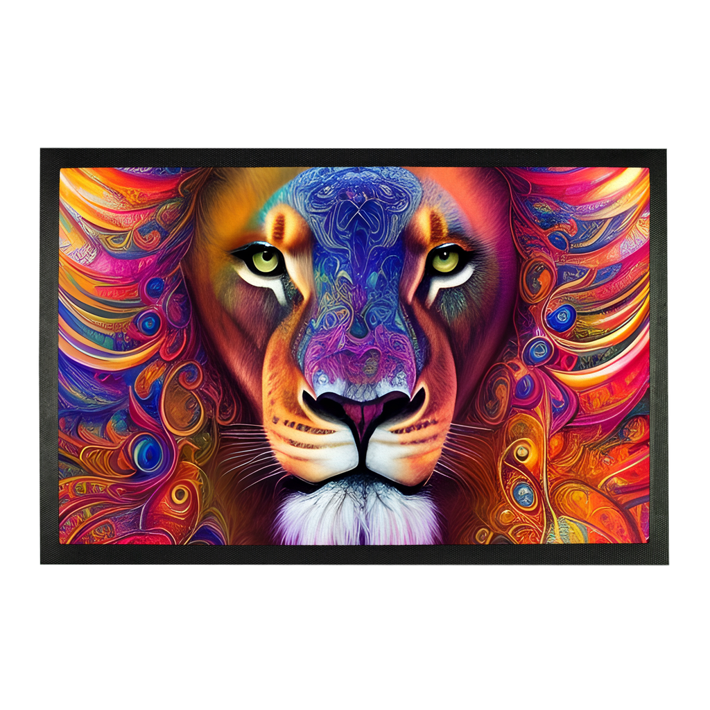 digital lion watercolour Sublimation Doormat