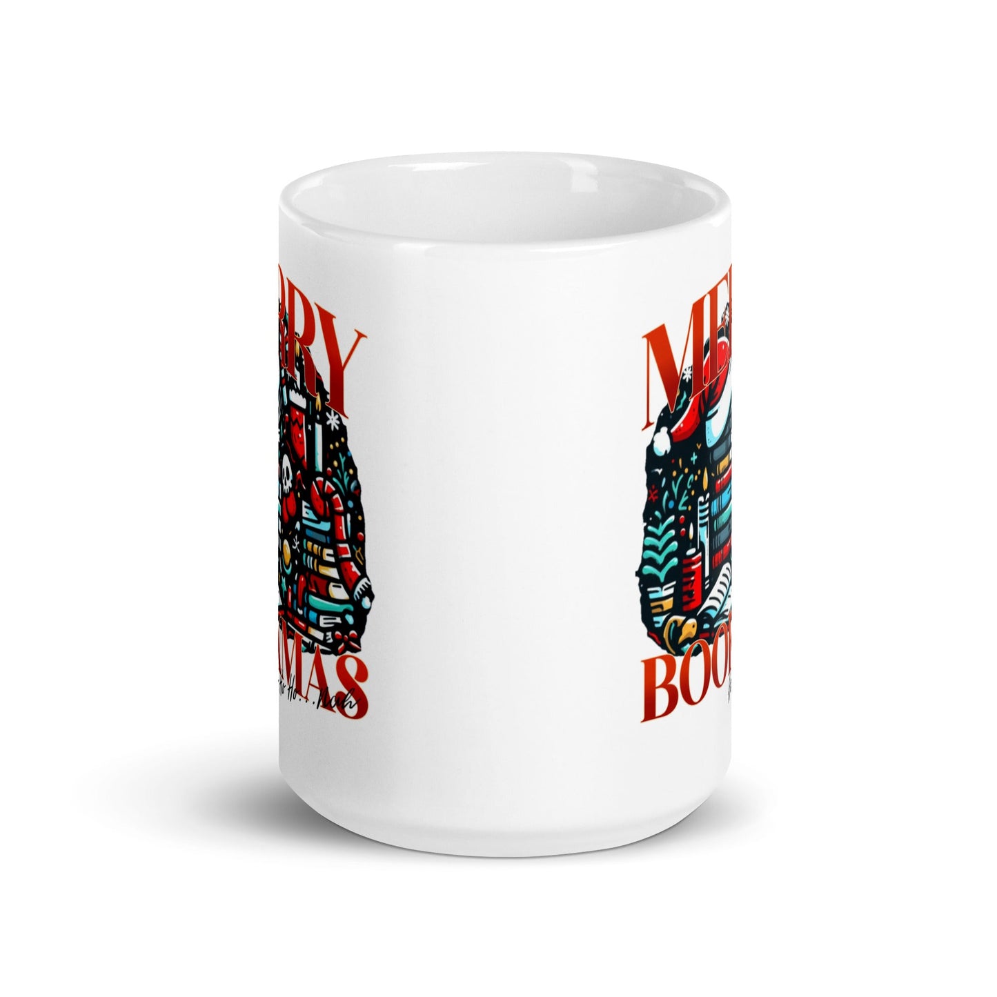 Merry Bookmas White Glossy Mug