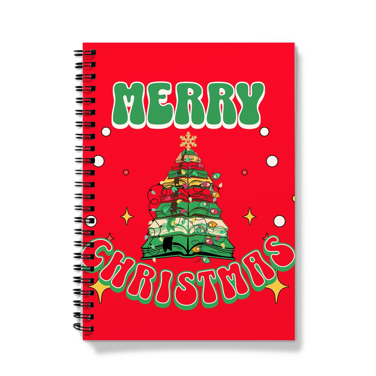 Merry Christmas Book Lovers Spiral Notebook