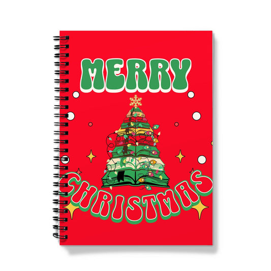 Merry Christmas Book Lovers Spiral Notebook