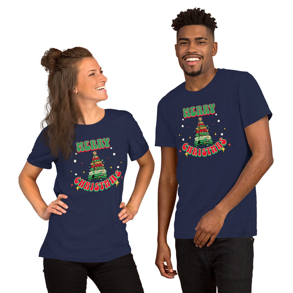 Merry Christmas Book Lovers Unisex T shirt Nduta Designs