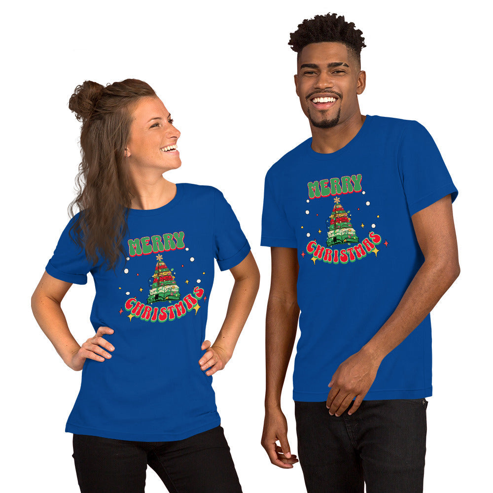 Merry Christmas Book Lovers Unisex T-shirt